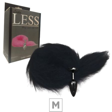 Plug de Plástico M Less Preto Com Cauda (HA169P) - Preto