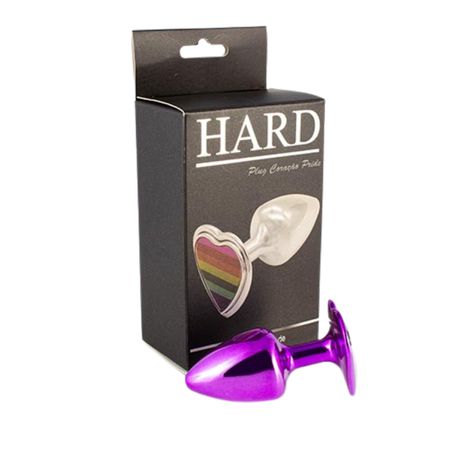 Plug Metálico Pride Coração (HA181) - Lilás