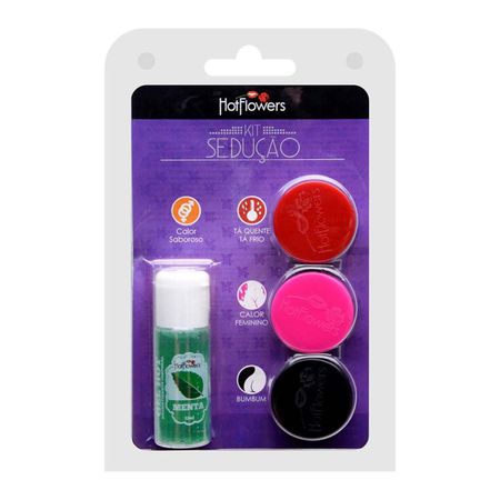 Kit Sedução 3 Cremes + 1 Gel Comestível (HC148) - Menta