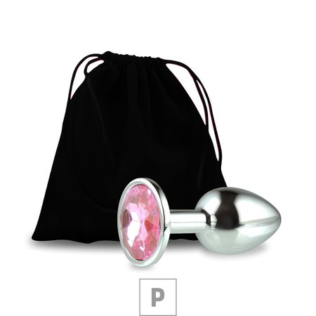 Plug Metálico P Cromado Com Strass VP (PL007P) - Cromado