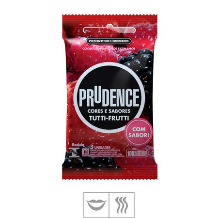 Preservativo Prudence Cores e Sabores 3un (ST128) - Tutti-Frutti