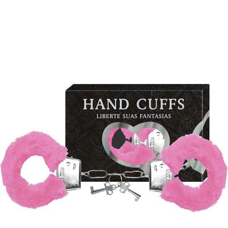 Algema em Metal Com Pelucia Hand Cuffs VP (AL001-ST192) - Rosa