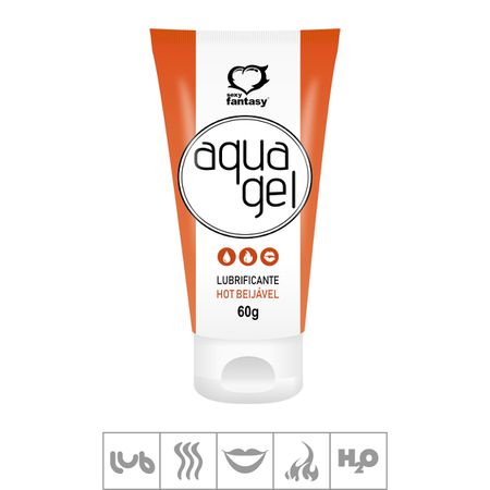 *Lubrificante Beijável Aqua Gel 60g (ST585) - Hot Laranja 