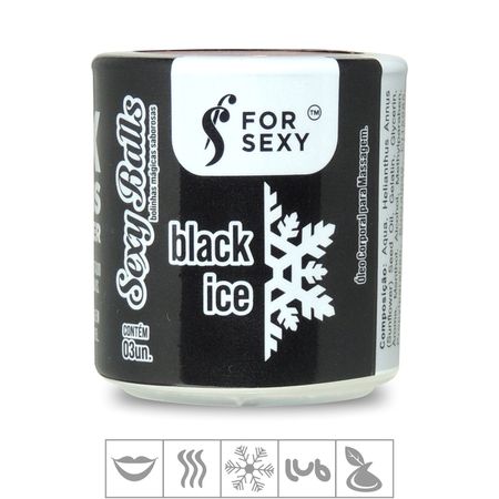 Bolinha Beijável Sexy Balls 3un (ST732) - Black Ice