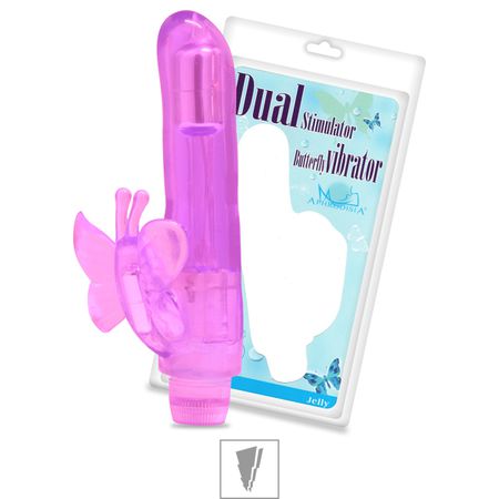 *Vibrador Com Estimulador Butterfly SI (5109) - Rosa