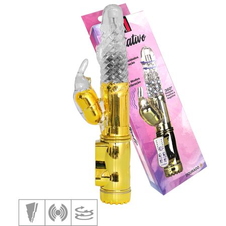 Vibrador Rotativo Estimulador Coelho SI (5277-ST355) - Dourado