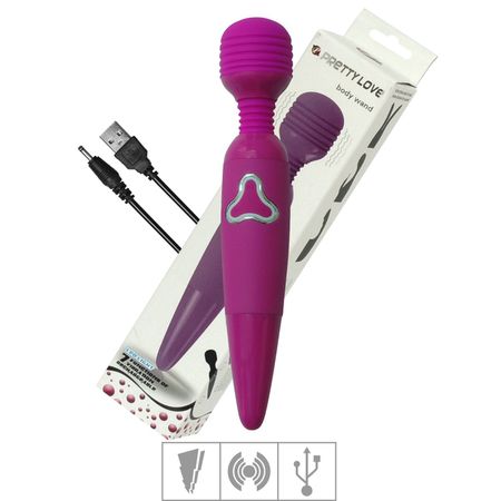 Massageador Recarregável Pretty Love Body Wand SI - (5405) - Magenta
