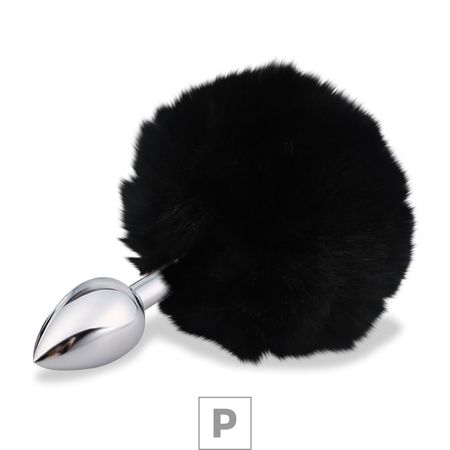 Plug de Metal P Com PomPom SI (5501) - Preto