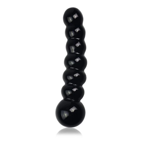 *Plug em Vidro Com Esferas Love Toy SI (5707) - Preto