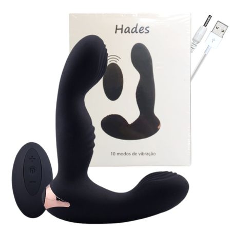 Estimulador De Próstata Recarregável Hades SI (7352) - Preto