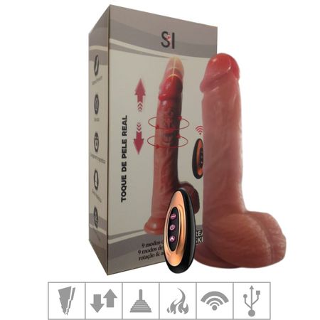 Prótese 15x13cm Com Vibro Ventosa e Escroto Vai e Vem SI (8820-felipão) - Bege