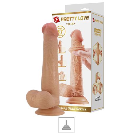 Prótese 17x13cm Com Ventosa e Escroto Tallen SI (9012-Juraci) - Bege