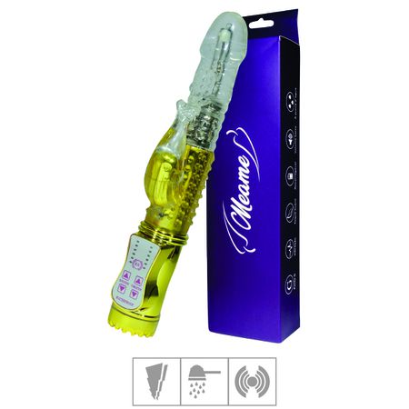 *Vibrador Rotativo Meame 7 Vibrações Recarregável(CX356) - Dourado