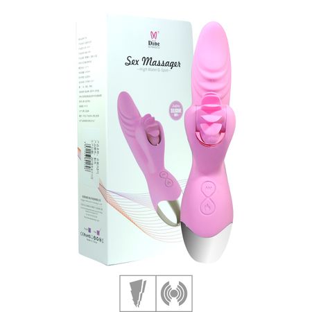 **Vibrador Com Estimulador e Aquecimento 7 Vibrações (DB-1874) - Rosa