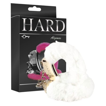 Algema em Metal Com Pelúcia Hard (HA109P) - Branco