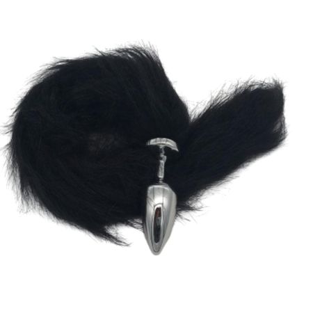 Plug de Plástico G Less Cromado Com Cauda (HA170C) - Preto