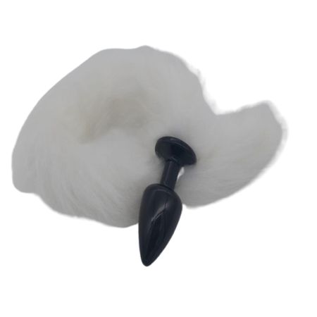 Plug de Plástico G Less Preto Com Cauda (HA170P) - Branco