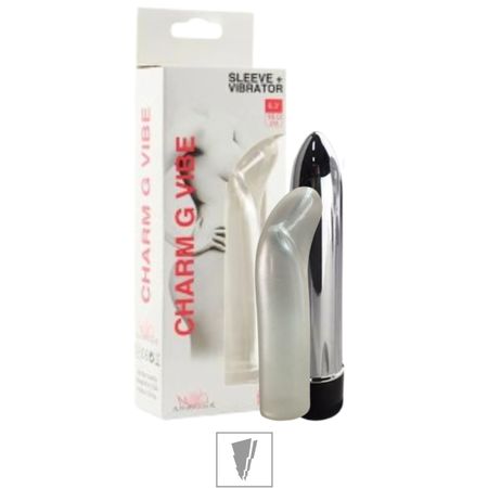 Vibrador Personal Metálico Com Capa Transparente (MV039) - Cromado