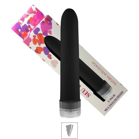 *Vibrador Personal Toque Aveludado 11x8cm VP (PS006-ST226) - Preto