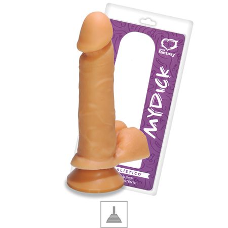 Prótese 14x12cm Com Ventosa e Escroto Mydick (PV008) - Bege