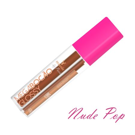 *Batom Líquido Matte Megabocão (SL455) - Nude Pop