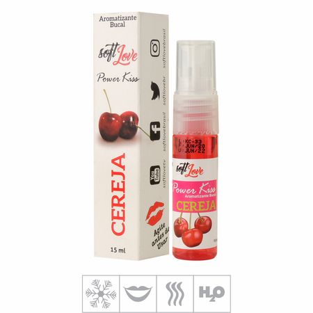 **Aromatizante Bucal Power Kiss 15ml (ST154) - Cereja