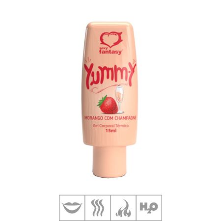 Gel Comestível Yummy Hot 15ml - (ST592) - Morango c/ Champagne