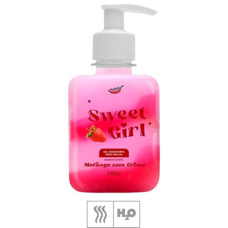 Gel Aromatizante Para Virilha Sweet Girl 240g - (ST949) - Morango c/ Creme