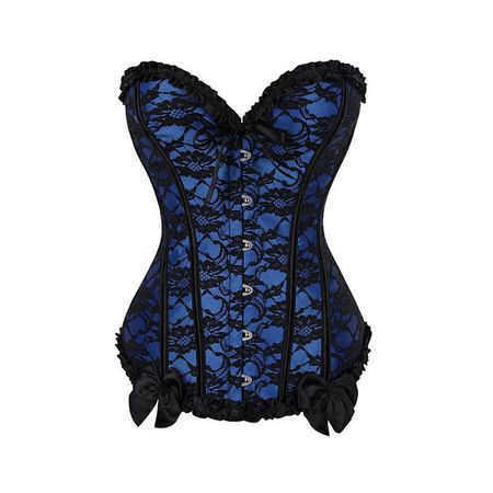 *Corselet Tomara Que Caia SI (SY8002-SY8003) - Azul C/ Preto