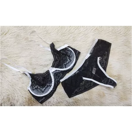 Conjunto Liz (DR4513). - Preto c/ Branco