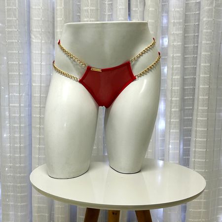 Calcinha Acorrentada Íntima Delas (ID1050) - Vermelho
