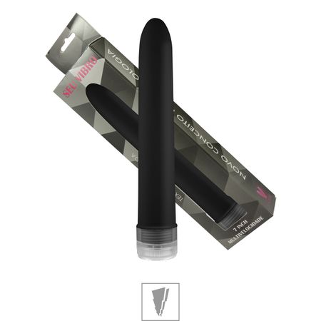 *Vibrador Personal Toque Aveludado 15x9cm VP (PS007-ST223) - Preto