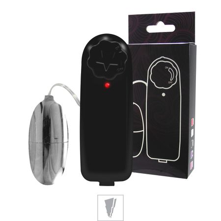 *Ovo Vibratorio Bullet Importado VP (OV002-ST350) - Preto com Prata