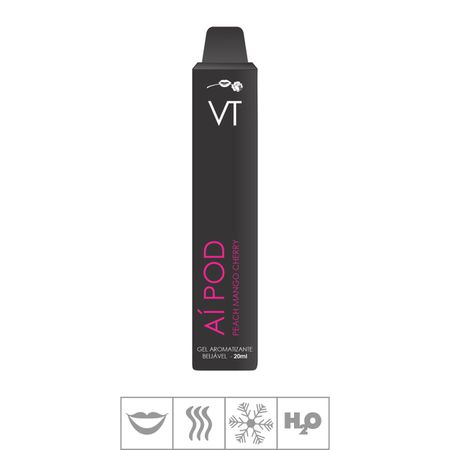 Gel Comestível Aí Pod Ice 20ml (ST901) - Peach Mango Cherry