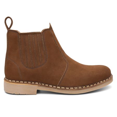 Botina Vira Francesa SP 2520 Nobuck Marrom - Lojas Spessoto
