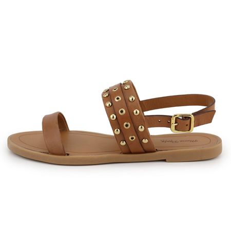 Rasteira Cristina Cravo Camel - Maria Paula Store