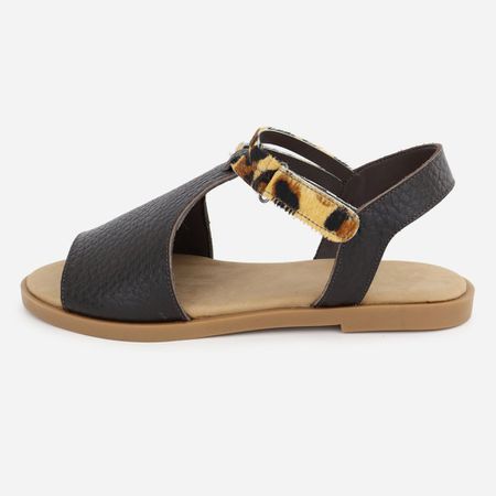 Rasteira Couro Casual Conforto Samya Caf... - Maria Paula Store