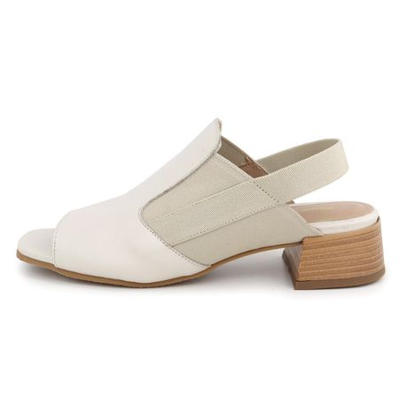 Sandália Mariana Couro Off White - Maria Paula Store
