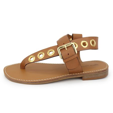 Rasteira Duda Anel Camel - Maria Paula Store