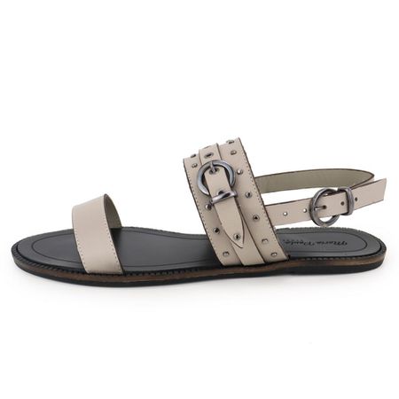 Rasteira Rita Cravo Grey - Maria Paula Store