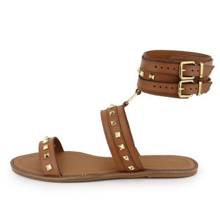 Rasteira Cassia Cravo Camel - Maria Paula Store