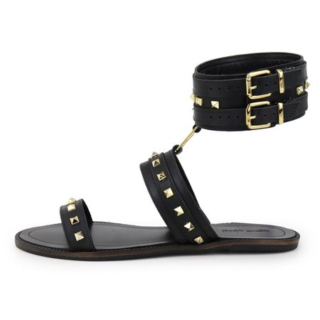 Rasteira Cassia Cravo Preto - Maria Paula Store