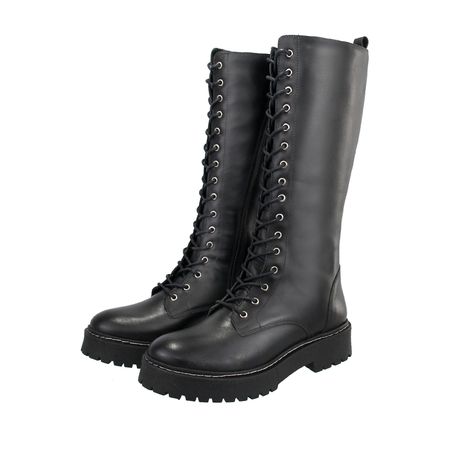 Bota Coturno Em Couro Maria Paula Cano A... - Maria Paula Store