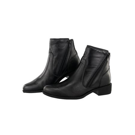 Bota Recortes Casual Feminina em Couro M... - Maria Paula Store