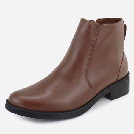 Bota Casual em Couro Beatriz Cacau - Maria Paula Store