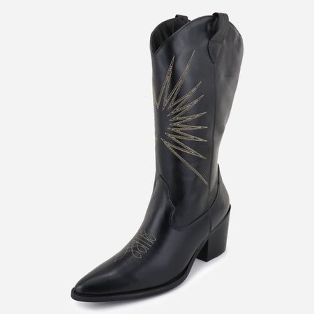 Bota Em Couro Country Cano Alto Mônica P... - Maria Paula Store