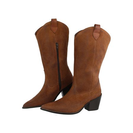 Bota Texana Country Em Couro Feminina Bi... - Maria Paula Store