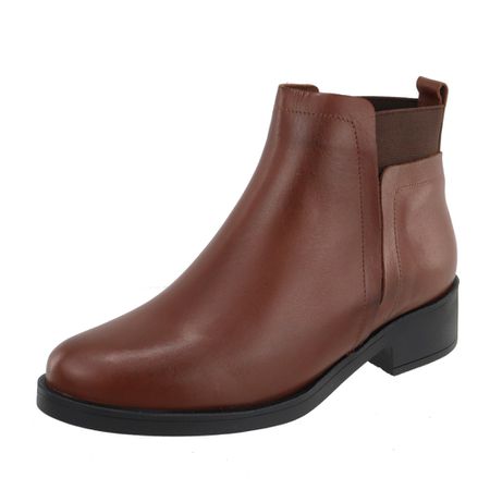 Bota Chelsea Casual Cano Em Couro Curto ... - Maria Paula Store