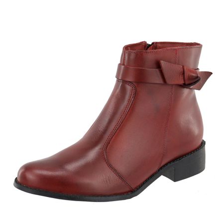 Bota Feminina Casual Nó Em Couro Cano Cu... - Maria Paula Store