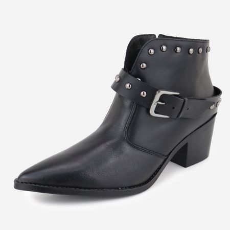 Bota Em Couro Country Heloísa Preto - Maria Paula Store